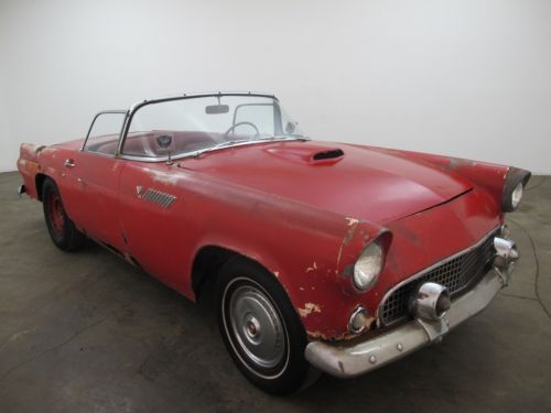 1955 ford thunderbird in red with red interior, comes with a chevy 350ci motor