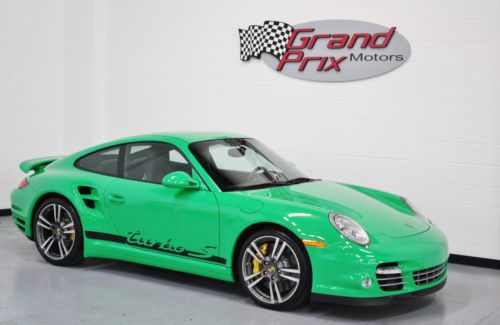 2011 porsche 911 turbo s coupe msrp $182k only 6k mile 530hp signal green paint