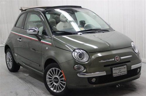 2012 fiat 500 c lounge convertible navigation leather bose audio green coupe