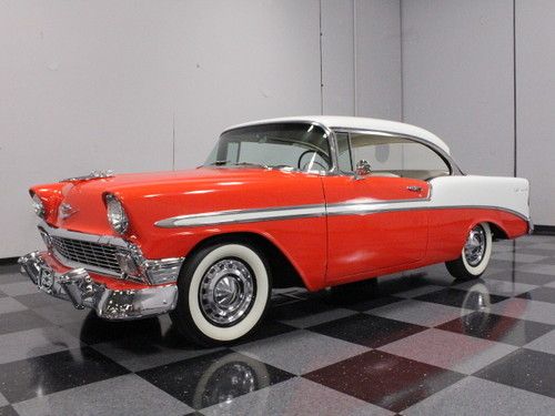 265 ci power pack, two-tone red and white, nicely restored, pb w/front disc