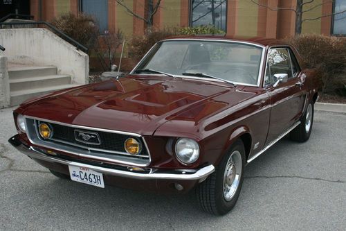 1968 mustang 390 gt hardtop, one of one paint/trim special ordered coupe