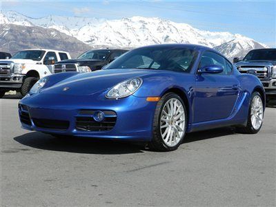 Cayman s coupe 6 speed manual trans leather low miles cobalt blue