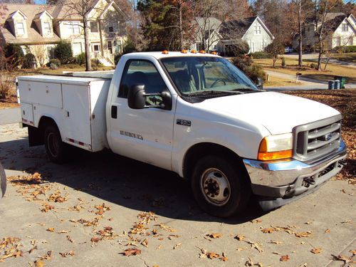 2001 ford f350 dually super duty 7.3 diesel reading utility bed runs great f-350