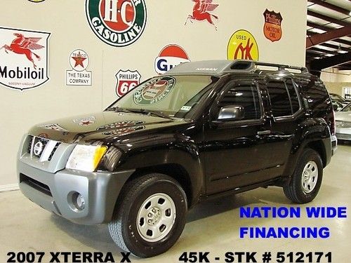 2007 xterra x,rwd,v6,auto,roof rack,cloth,tow package,16in whls,45k,we finance!