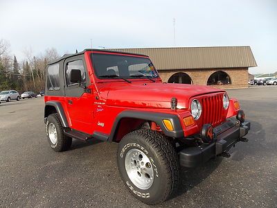 98 jeep wrangler sport 4x4 4.0l ragtop stick new tires no rust very low miles