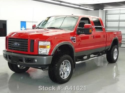 2008 ford f350 fx4 crew 4x4 lift diesel htd leather 33k texas direct auto