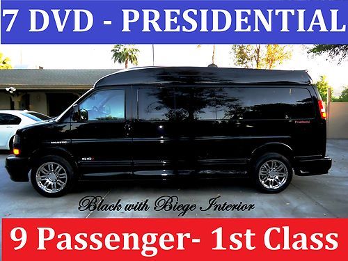 Blu ray- 7 dvd theater presidential, 29" tv , 9 passenger custom conversion van,