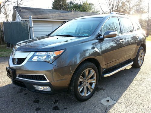 2011 acura mdx advance tech sh-awd water damaged flood salvage repairable l@@@@k