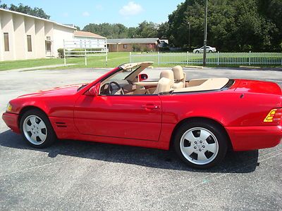 34k miles!!!    red /tan leather!!!!  both tops!!!