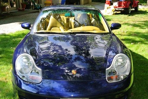 911 carrera four 4 coupe awd lapis blue / tan