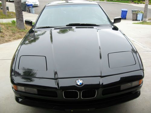 Original 1991 bmw 850i 5l, v12, 131k miles, 296-hp, auto, black/grey, like new.