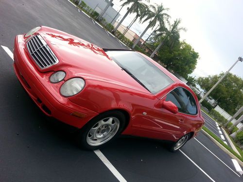 1999 mercedes benz clk 320 coupe red and black rare color to come around
