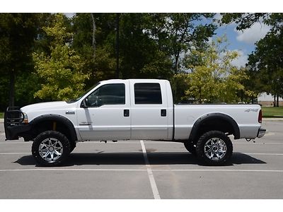 2002 ford f250 super duty diesel crew cab 7.3l v8 lifted clean carfax no reserve