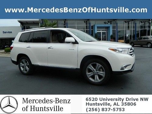Toyota highlander suv pearl white beige tan leather low miles one owner finance