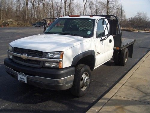 2004 chevrolet 3500 silverado flatbed 6.6l duramax turbo diesel 2wd