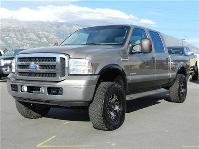 Ford crew cab lariat 4x4 powerstroke diesel custom level tires wheels auto tow