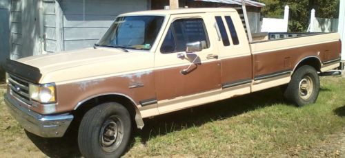 1990 ford f-250 xlt lariat extended cab pickup 2-door 7.5l 5-speed needs work