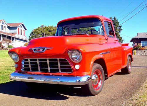 1955 chevy pickup truck~3100 1/2 ton~ short bed/step side ~gyspy red