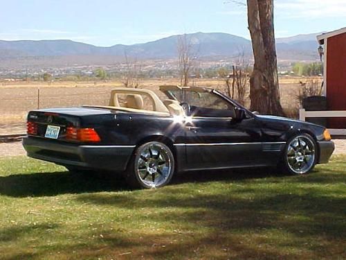 1990 mercedes-benz sl500 convertible sharp 4 speed auto black w/ tan interior