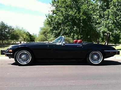 1974 jaguar xke roadster black red showstopper restored rare classic excellent!