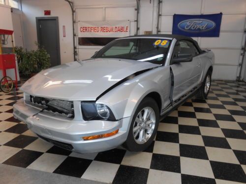 2008 ford mustang conv 50k no reserve salvage rebuildable