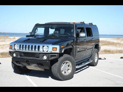 2005 hummer h2!! leather! sirius! black on black! 4wd sunroof dvd dual a/c