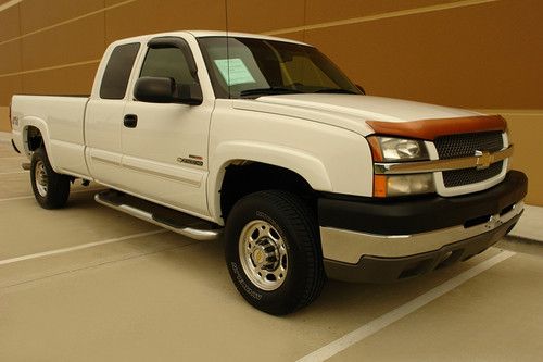 03 chevy silverado 2500hd ls extended cab long bed diesel 4wd one owner