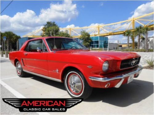 No reserve museum quality restored 65 ford mustang 289 with a/c ps poppy red fl