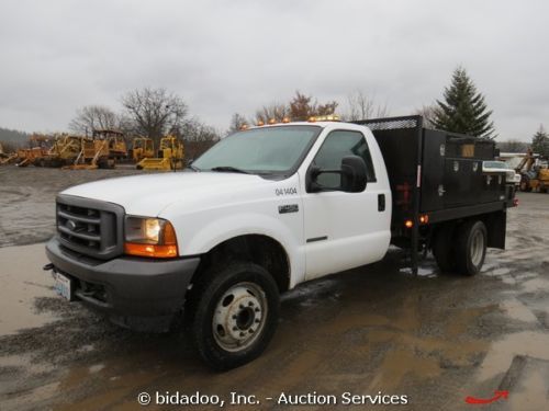 2001 ford f-450 10&#039; flatbed pickup truck 7.3l powerstroke turbo automatic a/c