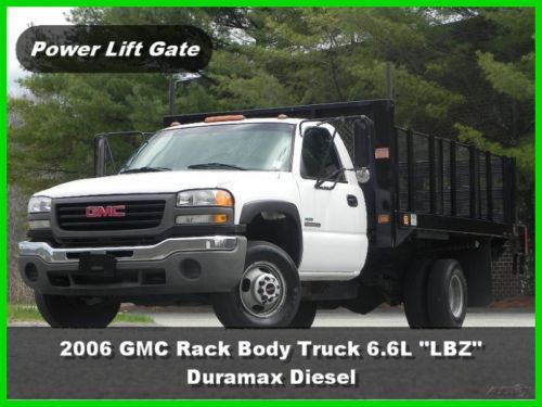 2006 gmc sierra 3500 regular cab rack body 4x4 6.6l lbz duramax diesel dmax 4wd