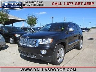 2012 jeep grand cherokee overland 4x4 black with saddle-loaded &amp; only 35k miles