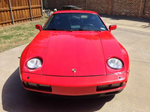 Porsche 928 s coupe v8 automatic cd sunroof 1986 red on black, cold a/c