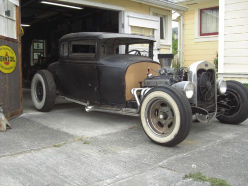 1930 ford model a coupe rat rod hot rod chopped kustom custom 5 window