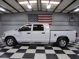Mega cab white cloth 5.7l auto all power low miles financing chrome extras clean
