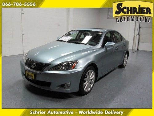 2010 lexus is 250 awd light blue sunroof heated leather 6 disc aux 1 owner