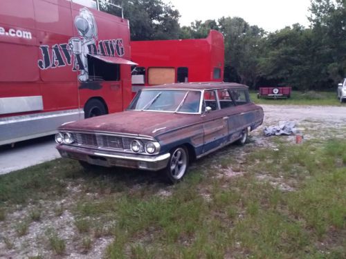 1964 ford country squire, galaxie, air ride, patina, wagon, rust