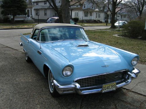 1957 thunderbird convertible in starmist blue with a/c