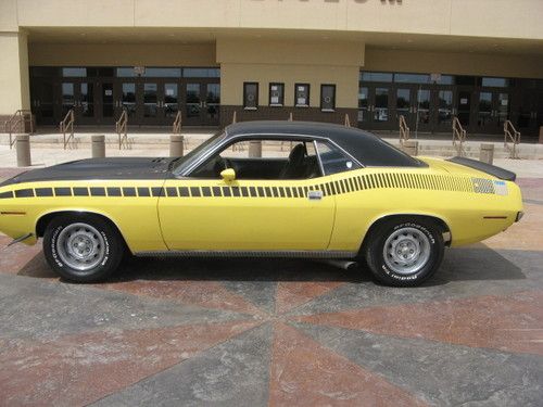 1970 aar cuda' 340 6 pac,automatic' 1 of 121 lemon twist yellow, built 4-6-70''