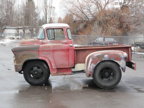 1955 chevy snub nose, 350, automatic, power steering, ididit tilt, pro touring