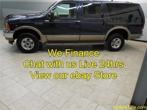 01 excursion limited 4x4 leather v10 3rd row finance texas
