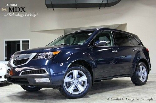 2011 acura mdx technology package! bali blue one-owner loaded &amp; pristine! wow!$$