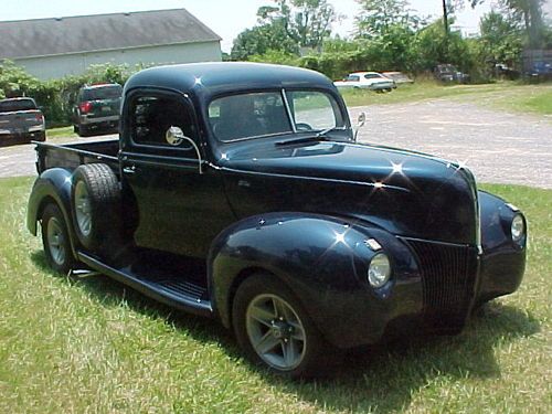 1940 ford pickup with 350 ci chevrolet engine and 5 speed manual transmission