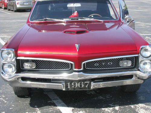 1967 gto 4 speed real 242 kandy apple red metalic paint