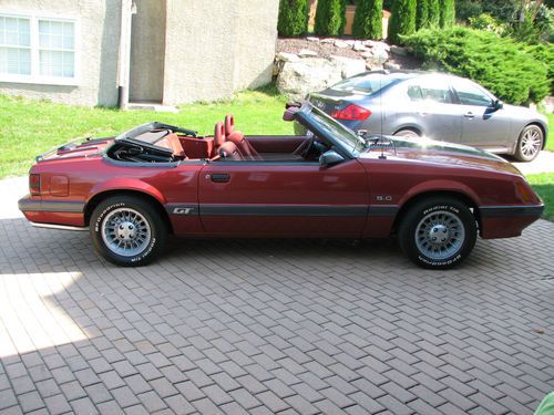 1986 mustang gt convertible. canyon red