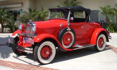 1929 1980 model a shay red baron roadster convertible replica