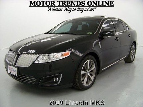 2009 lincoln mks navigation rearcam sunroof leather htd ac seats sync thx 51k