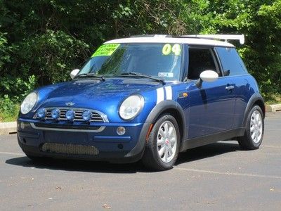 2004 mini cooper auto no reserve free carfax sunroof leather clean