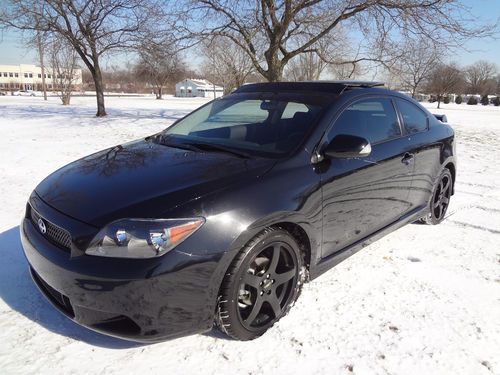 2009 scion tc_41k_moon_rear spoiler_cd_mp3_aux_custom wheels_rebuilt_no reserve