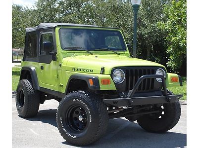 03 jeep rubicon 4.0l 6cyl, 4x4, off road, a/c, cd, clear title, no reserve.
