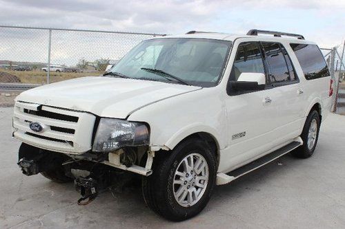 2008 ford expedition el limited 4wd damaged salvage loaded nice unit wont last!!